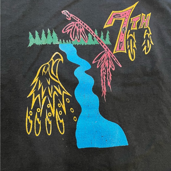 Black Graphic T-Shirt with Colorful Design - Picture 6 of 6